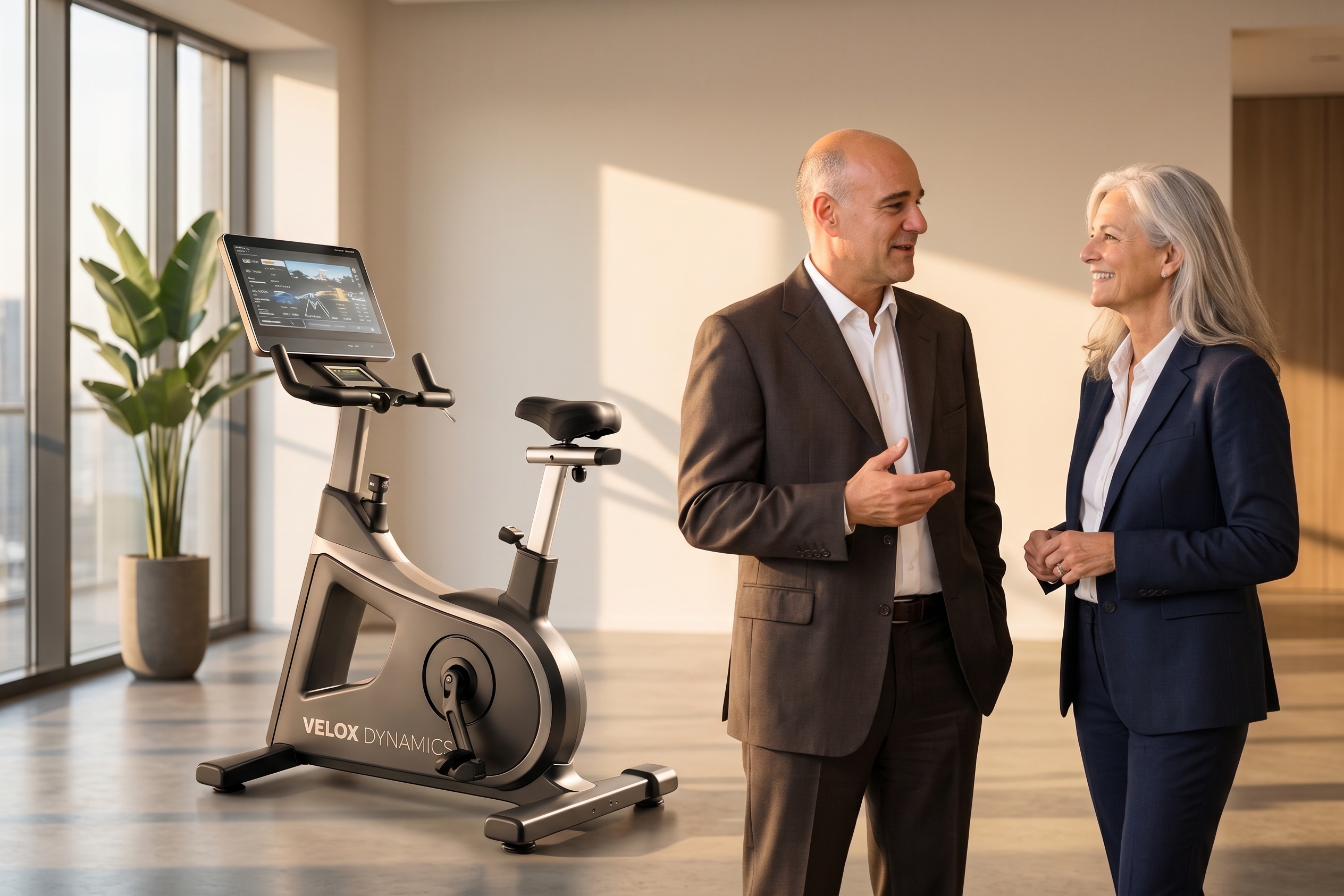 Ammon Salter with Liesbeth Van Marcke, founder of Vélox Dynamics